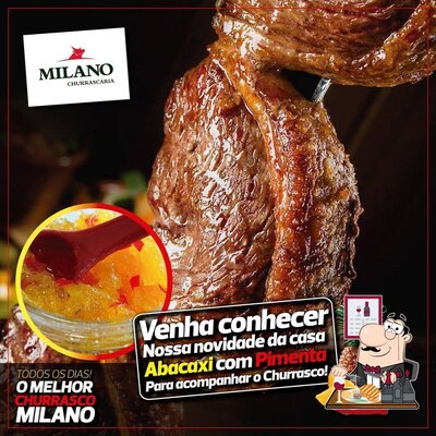 Prove refeições de carne no Milano Churrascaria