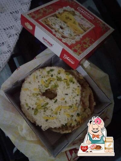 Deviram Sweets serves a variety of desserts