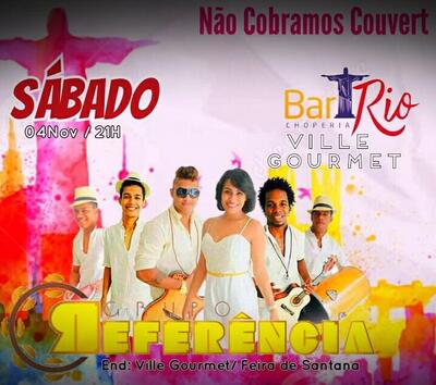 A publicidade apresenta informações sobre o Bar Rio