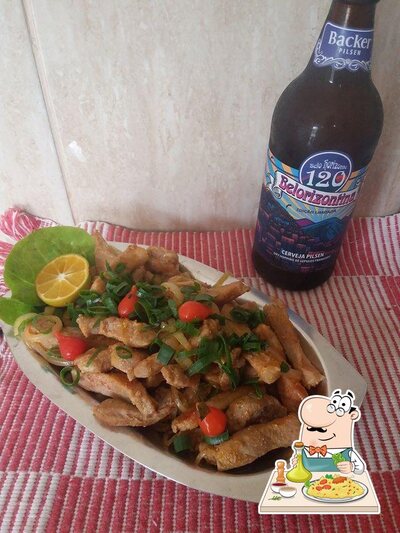 Comida em Pôr do Sol