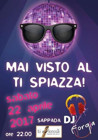 La pubblicità mostra le informazioni su Ti SPiazza Nightr
