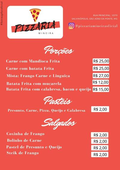 A representação gráfica da marca do Pizzaria Mineira