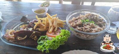 Comida em Ondas do mar Restaurante