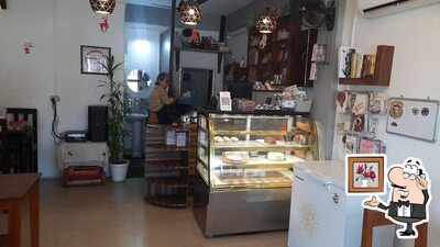 Take a seat at one of the tables at Ana Bakes