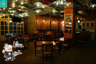 The interior of Turquoise Cottage Lucknow Lucknow