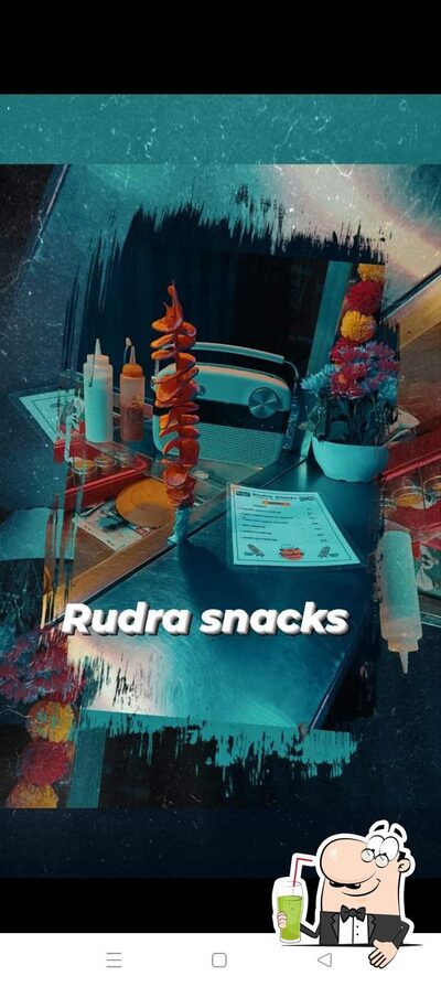 Enjoy a beverage at Rudra Snacks