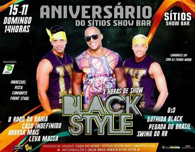 Aqui está a publicidade do Sítios Show Bar