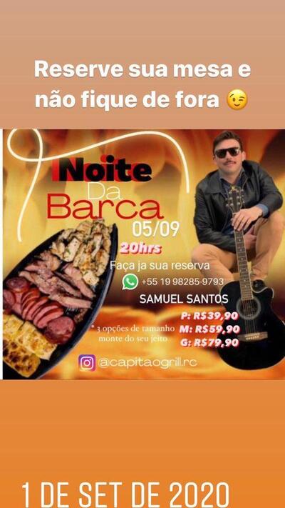 Aqui está a publicidade do Capitão Grill