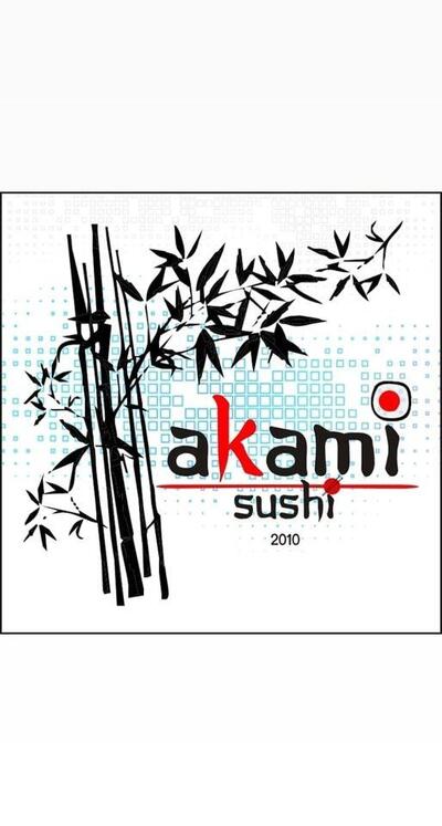 O logotipo do AKAMI SUSHI DELIVERY