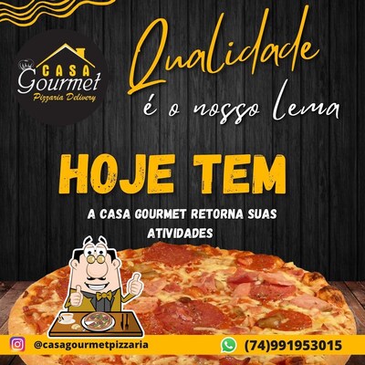 Consiga pizza no Casa Gourmet Pizzaria