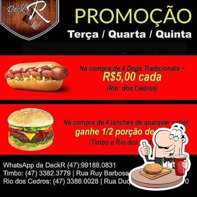 Peça um hambúrguer no Deck Pizza
