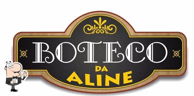 O logotipo do Boteco da Aline