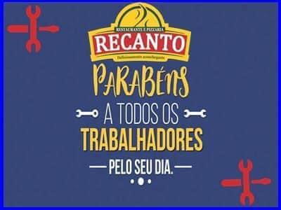 O logotipo do Restaurante e Pizzaria Recanto