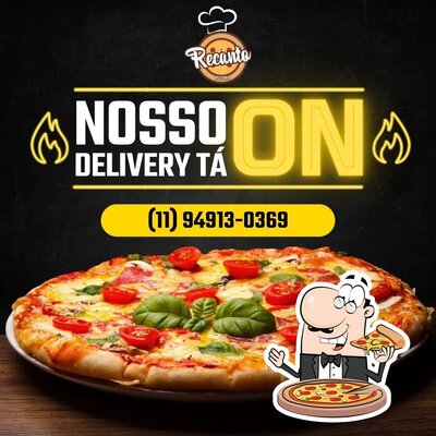 Escolha pizza no Recanto Pizzaria