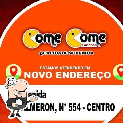 O COME COME Lanches tem seu próprio logotipo