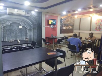 The interior of Hotel Kesharwani And Restaurant