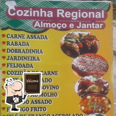 A publicidade apresenta informações sobre o Cozinha Regional