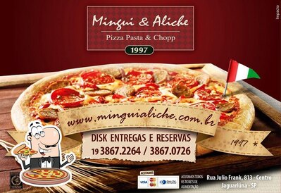 No Mingui & Aliche, você pode degustar pizza