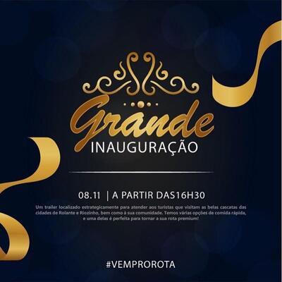 Aqui está a publicidade do Rota Premium Fast Food