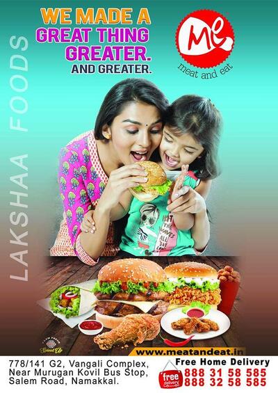 Here’s the advertisement of LONG LIVE PIZZA ME meat and eat Namakkal