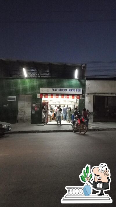 Você pode espairecer no na área externa do Panificadora serve Bem