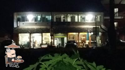 The outside part is an important feature of Halais Restaurant
