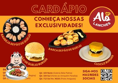 Platos en Alô Lanches - Loja 06 - Posto Araguaia/712 sul - O melhor cuscuz do universo! Pão de queijo recheado e café feito na hora