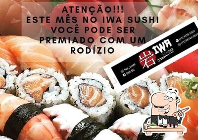 Presenteie-se com sushi no Iwa Sushi Cabreuva