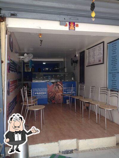 Take a seat at one of the tables at Frozen Flavours
