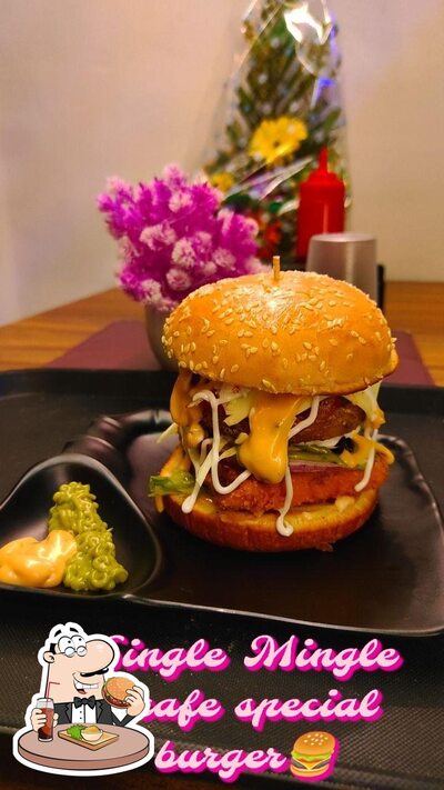 Treat yourself to a burger at Single mingle cafe