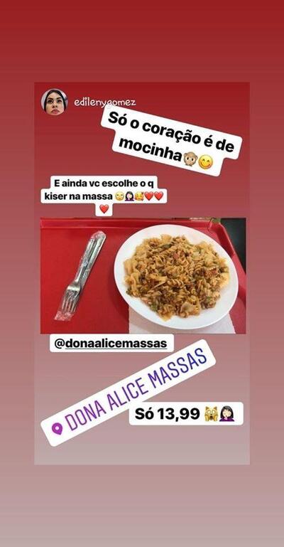 Leia as informações sobre o Dona Alice Massas