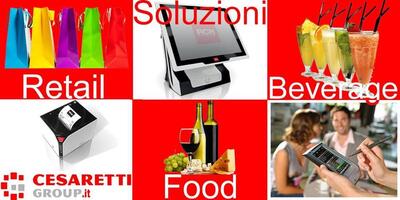 La pubblicità contiene informazioni su Cesaretti Group Registratori di Cassa