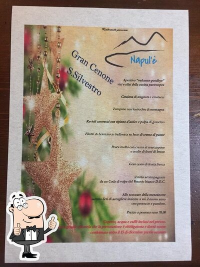 La pubblicità contiene informazioni su Napulè pizzeria ristorante