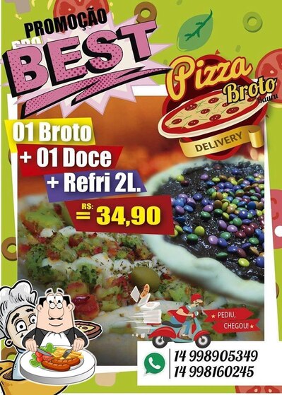 Comida em Pizza Broto Bauru
