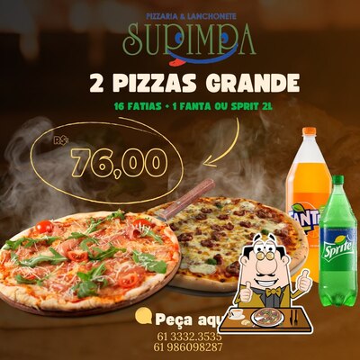 Consiga pizza no PLanchonete