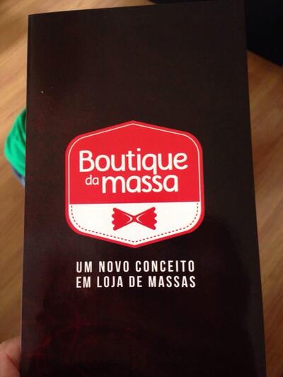 Aqui está a publicidade do Boutique da Massa
