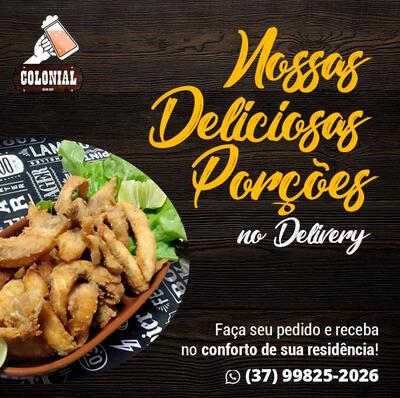 Aqui está a publicidade do Choperia Colonial