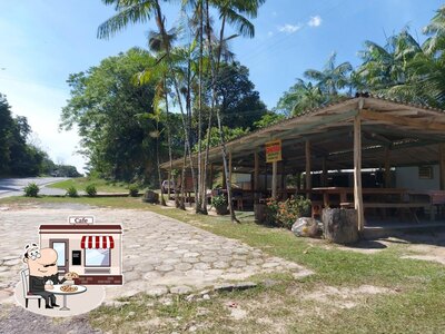 Veja a área externa do Café Regional Sabor da Amazônia