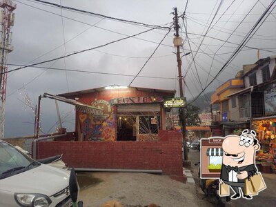 You can get some fresh air outside Fusion Cafe