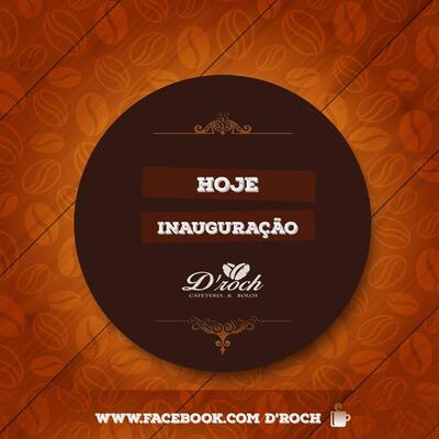 A publicidade apresenta informações sobre o D'roch Cafeteria