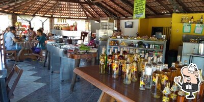 O interior do Restaurante e Pamonharia Brasil