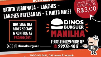 A publicidade apresenta informações sobre o Dinos Manilha