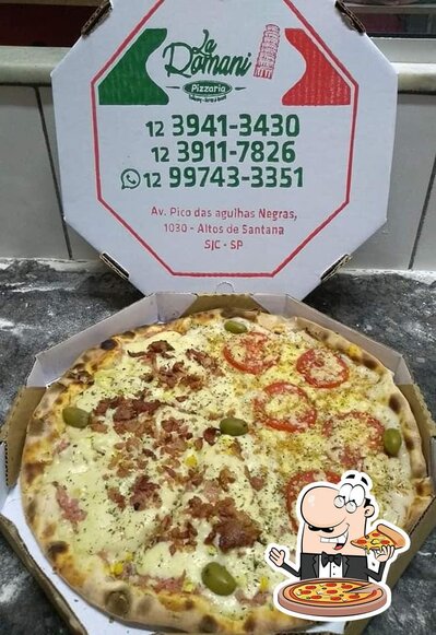 Escolha pizza no Pizzaria La Romani