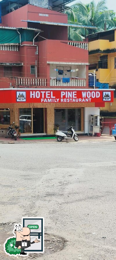 The exterior of Pine wood restaurant