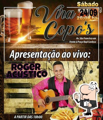 A publicidade mostra informações sobre o Vira Copo's