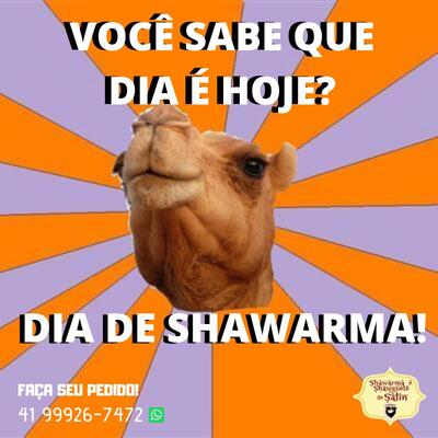 A publicidade apresenta informações sobre o Shawarma do Salin Araucária PR