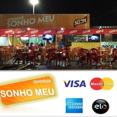 Aqui está a publicidade do quiosque Sonho meu