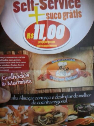 Olhe as informações sobre o Restaurante Divino sabor