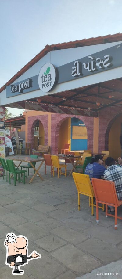 Take a seat at one of the tables at Tea Post