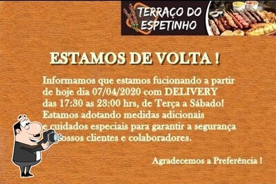 Olhe as informações sobre o Terraço do Espetinho